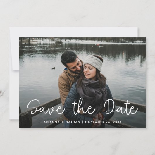 Whimsical Love | Drie foto Save The Date (Voorkant)