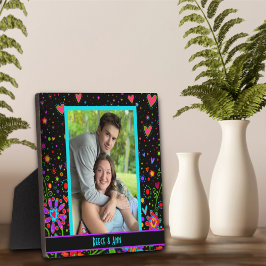 Whimsical Love Hearts Foto Gepersonaliseerd Namen Fotoplaat