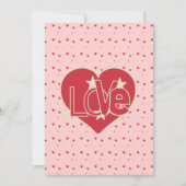 Whimsical Love Hearts Patroon Wedding Kaart (Voorkant)