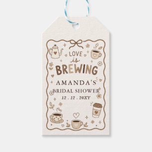 Whimsical Love is Brewing Bruiloft Coffee Bruiloft Cadeaulabel