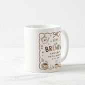 Whimsical Love is Brewing Coffee Bruidsfeest Koffiemok (Voorkant rechts)
