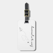 Whimsical Love is een reis zwart & wit Bagagelabel (Voorkant verticaal)