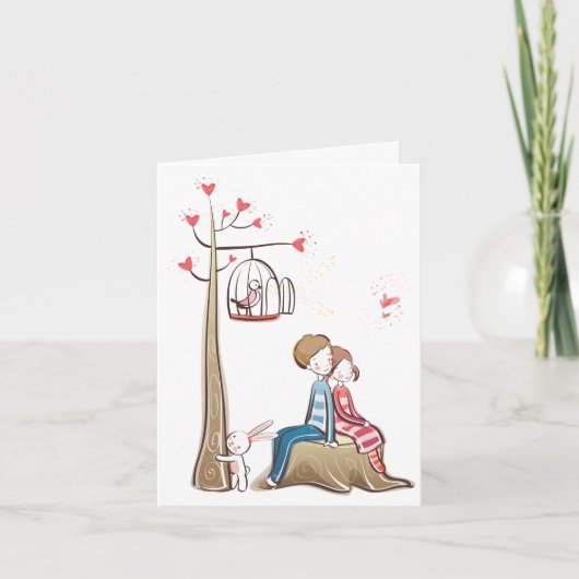 Whimsical Love Notecard Kaart (Voorkant)