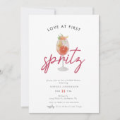 Whimsical Love op First Spritz Vrijgezellenfeest Kaart (Voorkant)