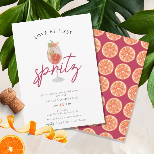 Whimsical Love op First Spritz Vrijgezellenfeest Kaart