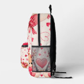 Whimsical Love Pattern Schooltas - Cute Cadeau voo Bedrukte Rugzak (Rechts)