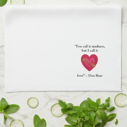 Whimsical Love Quote Theedoek (Gevouwen)