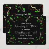 Whimsical Love redt de uitnodiging voor de date (Voorkant / Achterkant)