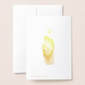 Whimsical Love Script | Bruid & Bruidegom Hart Bru Folie Kaarten (Met envelop)