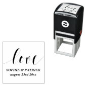 Whimsical Love Script Sla de datum op Zelfinktende Stempel (In situ)