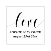 Whimsical Love Script Sla de datum op Zelfinktende Stempel (Design)