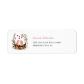Whimsical Lovebirds Return Address Label (Voorkant)