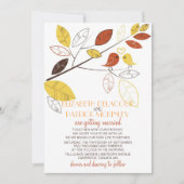 Whimsical Lovebirds Wedding Kaart (Voorkant)