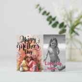 *~* Whimsical Loving Moederdag Foto AP72 Feestdagenkaart (Staand voorkant)