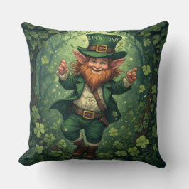 Whimsical Lucky-ish Leprechaun Lush Forest Nursery Kussen