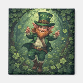 Whimsical Lucky-ish Leprechaun Lush Forest Nursery Magneet (Voorkant)