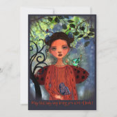 Whimsical Lucky Ladybug Get Well Card Feestdagenkaart (Voorkant)