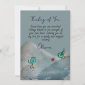 Whimsical Lucky Ladybug Get Well Card Feestdagenkaart (Achterkant)