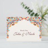 Whimsical Luxe Ivoor Bloemen Stijl Border Wedding (Staand voorkant)