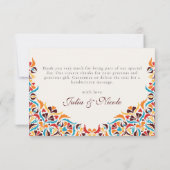 Whimsical Luxe Ivoor Bloemen Stijl Border Wedding (Achterkant)