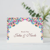 Whimsical Luxe Ivoor Bloemen Stijl Border Wedding (Staand voorkant)