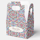 Whimsical Luxe Ivoor Bloemen Stijl Border Wedding Bedankdoosjes (Geopend)