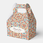 Whimsical Luxe Ivoor Bloemen Stijl Border Wedding Bedankdoosjes (Achterkant)