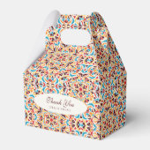 Whimsical Luxe Ivoor Bloemen Stijl Border Wedding Bedankdoosjes (Voorkant Zijde)