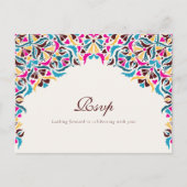 Whimsical Luxe Ivoor Bloemen Stijl Border Wedding Briefkaart (Voorkant)