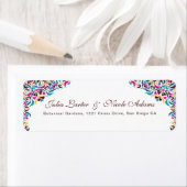 Whimsical Luxe Ivoor Bloemen Stijl Border Wedding Etiket (Insitu)