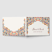 Whimsical Luxe Ivoor Bloemen Stijl Border Wedding Gastenboek (Volledig)