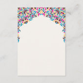 Whimsical Luxe Ivoor Bloemen Stijl Border Wedding Informatiekaartje (Achterkant)