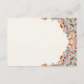 Whimsical Luxe Ivoor Bloemen Stijl Border Wedding Informatiekaartje (Achterkant)