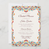Whimsical Luxe Ivoor Bloemen Stijl Border Wedding Kaart (Voorkant)