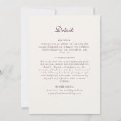 Whimsical Luxe Ivoor Bloemen Stijl Border Wedding Kaart (Achterkant)