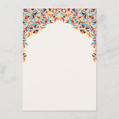 Whimsical Luxe Ivoor Bloemen Stijl Border Wedding Menu (Achterkant)