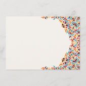 Whimsical Luxe Ivoor Bloemen Stijl Border Wedding Menu (Achterkant)