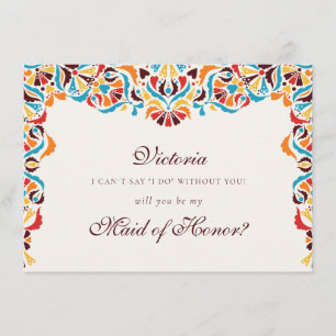 Whimsical Luxe Ivoor Bloemen Stijl Border Wedding Menu