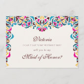 Whimsical Luxe Ivoor Bloemen Stijl Border Wedding Menu (Voorkant)
