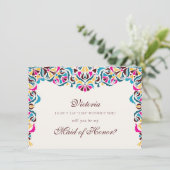 Whimsical Luxe Ivoor Bloemen Stijl Border Wedding Menu (Staand voorkant)