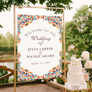 Whimsical Luxe Ivoor Bloemen Stijl Border Wedding Poster