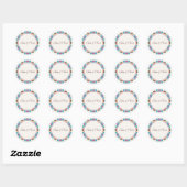 Whimsical Luxe Ivoor Bloemen Stijl Border Wedding Ronde Sticker (Vel)