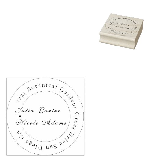 Whimsical Luxe Ivoor Bloemen Stijl Border Wedding Rubberstempel (Gestempeld)