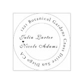 Whimsical Luxe Ivoor Bloemen Stijl Border Wedding Rubberstempel (Afrduk)