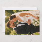 Whimsical Luxe Ivoor Bloemen Stijl Border Wedding Save The Date (Achterkant)