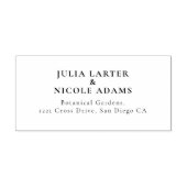 Whimsical Luxe Ivoor Bloemen Stijl Border Wedding Zelfinktende Stempel (Design)