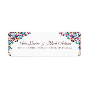 Whimsical Luxe Ivoren Bloemrijke Stijl Rand Bruilo Etiket