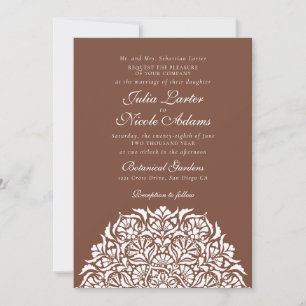 Whimsical Luxe Ivoren Bloemrijke Stijl Rand Bruilo Kaart