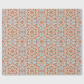 Whimsical Luxe Ivoren Bloemstijl Rand Bruiloft Cadeaupapier (Vlak)