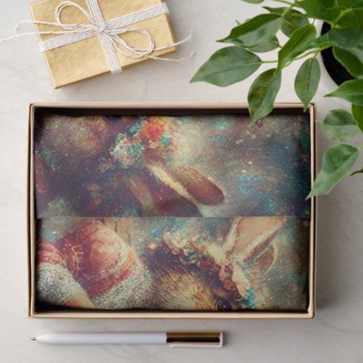 Whimsical Mad Hatter March Hare Tea Decoupage Tissuepapier (Geschenk)